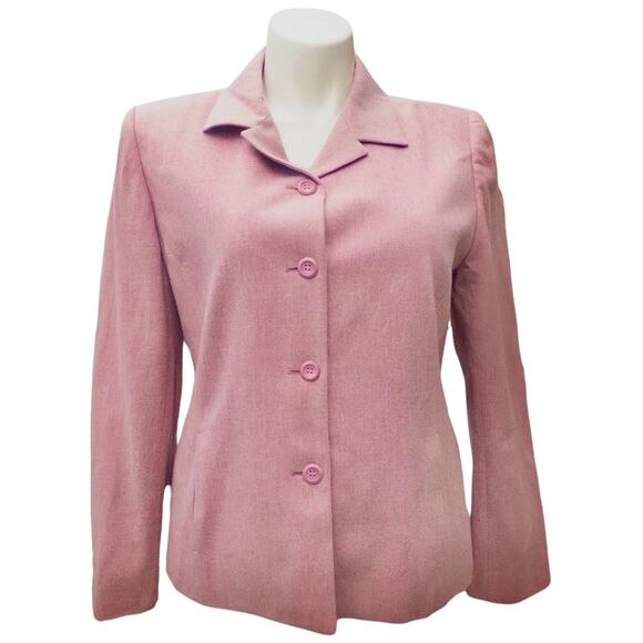 Pendleton Pink 100% Virgin Wool Blazer Jacket Women's Size 14 - Picture 1 of 3